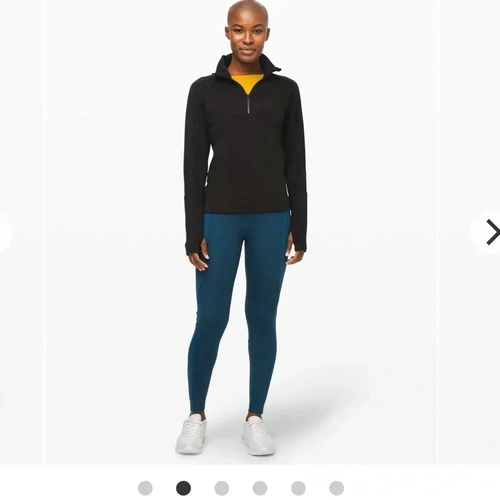 Lululemon cold pacer high-rise tight leggings size 4 blue nocturnal shift & boss